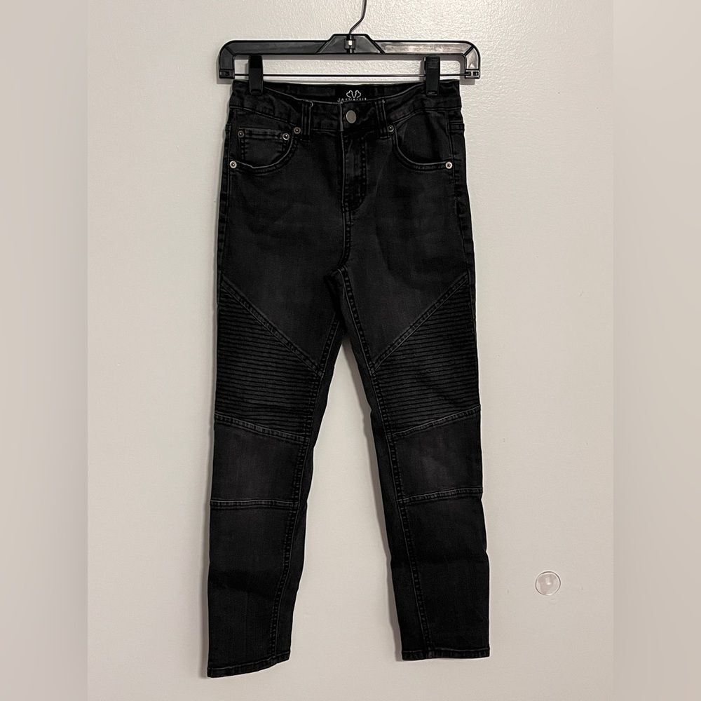 JAYWALKER Black boys moto skinny jeans sz14